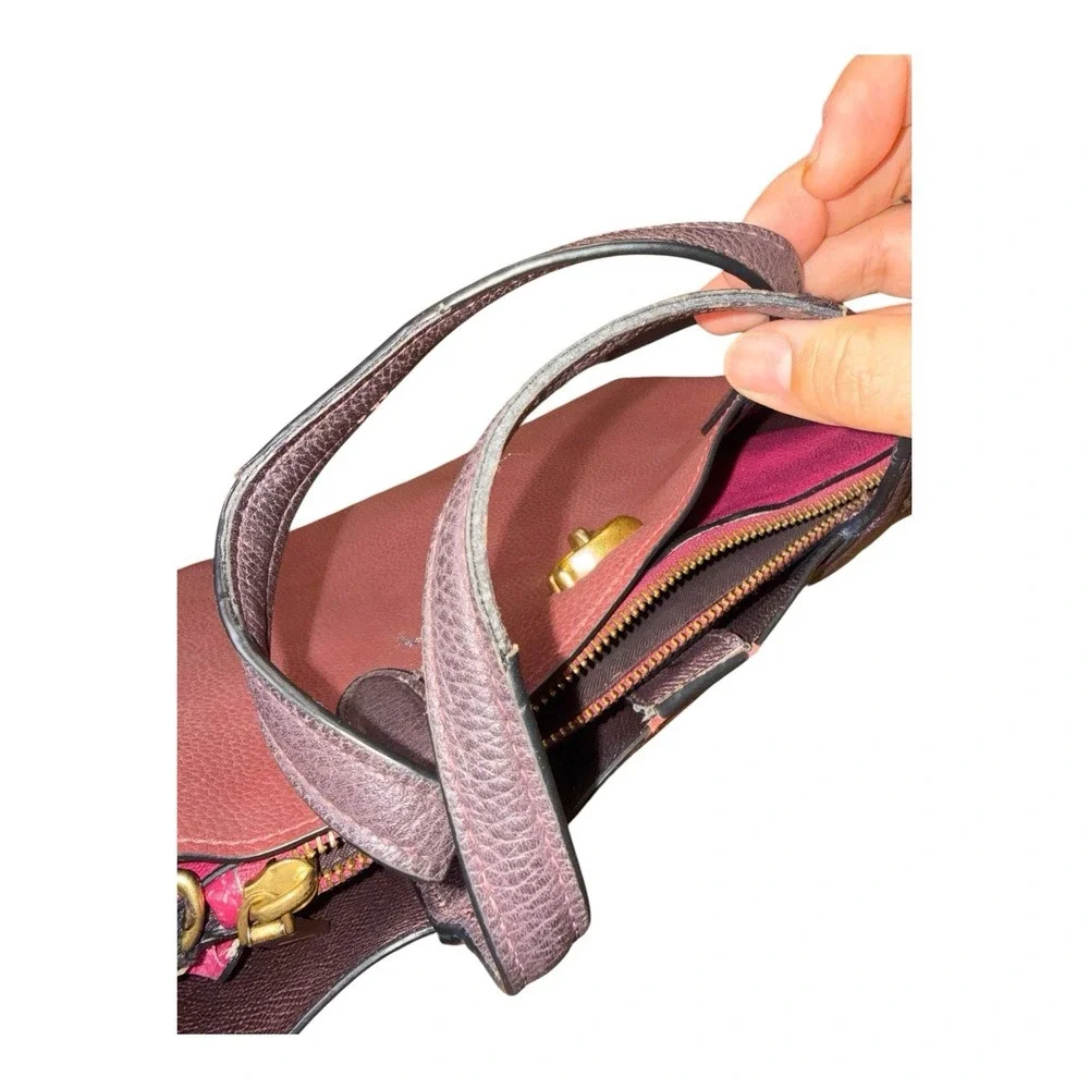 Coach Willow Tote 24 Crossbody Handbag Leather Burgundy C8561 FAIR